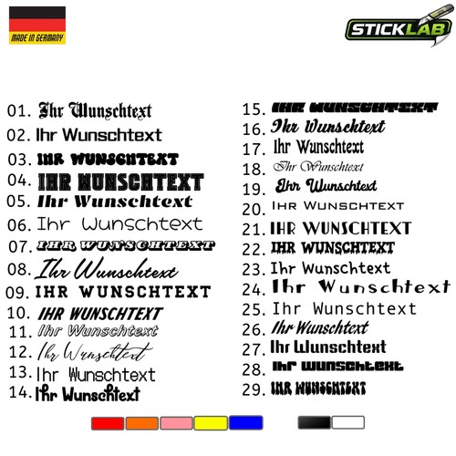 Wunschtext aufkleber diverse - wunschtext,