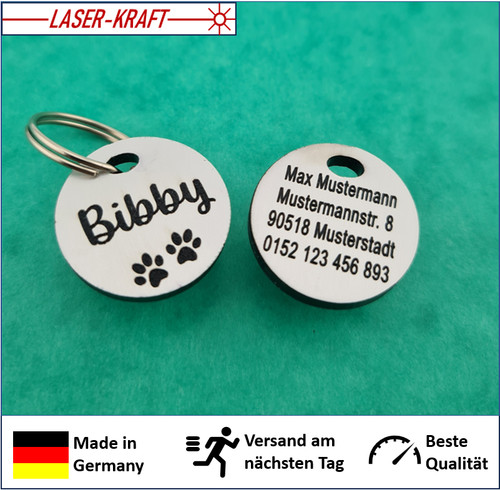 Hundemarke mit gravur 1 2 - hundemarke,