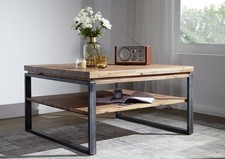 Couchtisch 80x80cm Massivholz Akazie gebürstet NEU OVP!!!