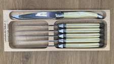 Laguiole 6 Stück Steak Table Messer Set + box - Light Horn