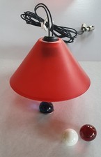  Hängeleuchte für 12v Seilsystem rot mit Glaskugeln