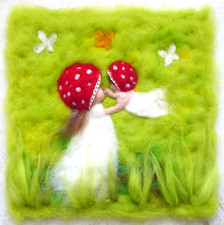 ♥WOLLBILD FLIEGENPILZ-MAMA