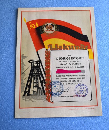 Großes ddr urkundenkonvolut - großes,