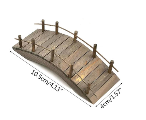 Tabletop holzbrücke bemalt - holzbrücke,