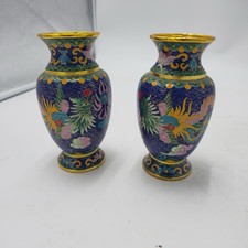 Paar Cloisonné Vasen China