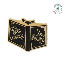 Anstecker Katze Leseratte Buch