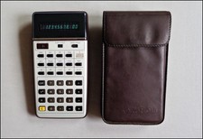 Taschenrechner Omron 10 SR + Etui + Anleitung vintage 70er Jahre