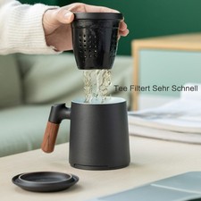 Teetasse mit Deckel und Sieb