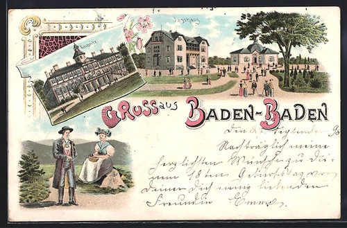 Lithographie baden - lithographie, baden-baden