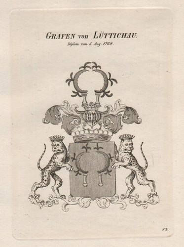 1830 lüttichau wappen - wappen, of