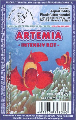 Artemia intensiv rot - , 100g