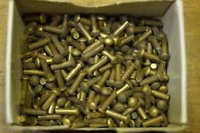 50 Messing Halbrundnieten Vollnieten Nieten Halbrundkopf 2,9 mm x 10 mm