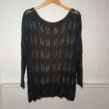 Damen Top schwarz Größe UK