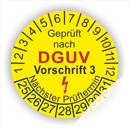 Prüfplakette dguv vorschrift - prüfplakette,