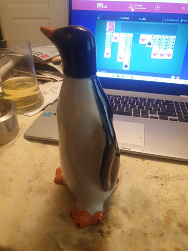 Pinguin porzellan flasche - pinguin,