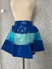 blauer Lack PVC Rock , Gr. S