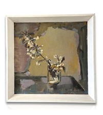 Öl auf Leinwand auf Platte -