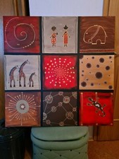 Acrylbild Selbst Gemalt 100 x 100 Afrika