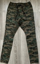 H&M DIVIDED  Herren Jogginghose Cargo Hose Tarnfarbe schmal Gummi Gr.28