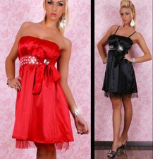 Abendkleid Cocktailkleid Satin Kleid Weihnachten Silvester Party Kleid 34 36