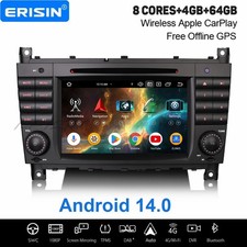 64GB Android 14 DAB+ Autoradio NAVI CarPlay CD Mercedes BENZ C/G/CLC Klasse W203