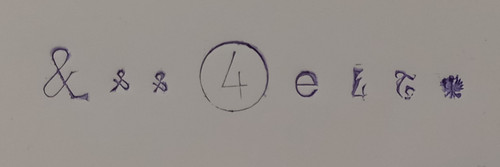 Alte schlagstempel symbole - alte, &