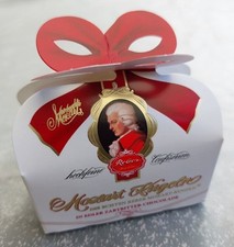 Reber Mozart Kugeln Werbung Reklame 6,3 x 3,5 cm Verpackung Pappe Kaufmannsladen
