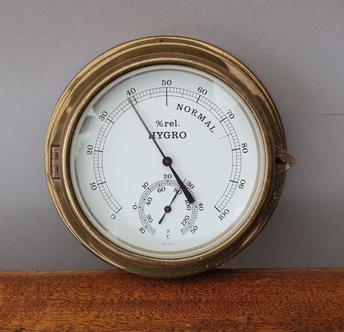 Hygrometer messing 60er - hygrometer, 70er