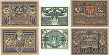⛧PADERBORN 1920: "Rathaus ✧ Bischof ✧ Karl der Große", 3x NOTGELD
