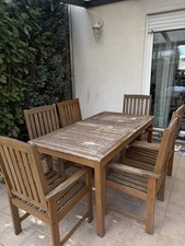 Gartenmöbel Set Holz Tisch 6