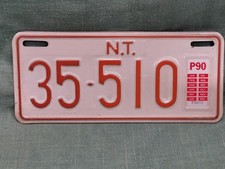 NUMMERNSCHILD AUSTRALIEN MOTORRAD N .T. NEW TERRITORIES OUTBACK