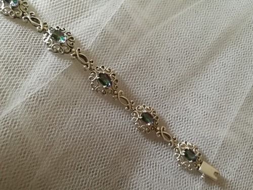 Mystic topas silber armband - topas, silber-armband