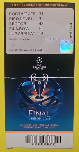 Ticket 2014 champions league - ticket,