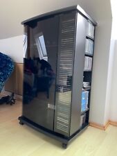 JAHNKE TV HiFi Schrank schwarz edel - Front in Rauchglas abgetönt