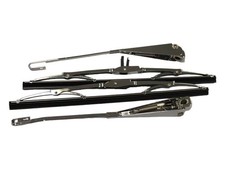 Chrom Scheibenwischer Set Wischerblätter Wischerarme Madenbef. VW Käfer 68-69