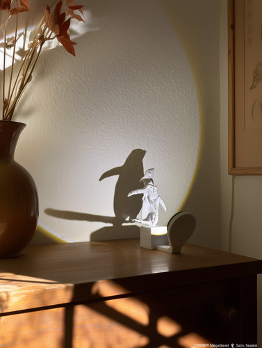 Schattenlampe pinguin lampe - pinguin,