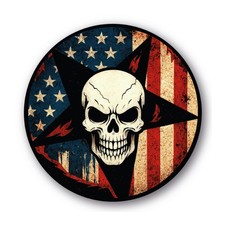 USA Flagge Totenkopf Stern