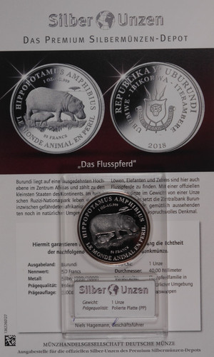 Treff burundi silber 50 - treff, oz