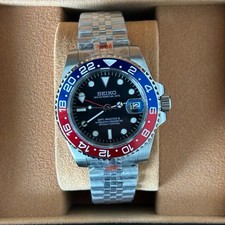 SeikGMT PEPSI | 40mm Edelstahl | Automatik NH34 | Saphirglas | Jubilee-Band |