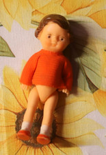 Puppe gummi DDR Vintage 8,5cm