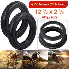 2x Reifen + 2x Schlauch 12" Kinderwagen Kínderrad 12 1/2 x 2 1/4  (54-203)