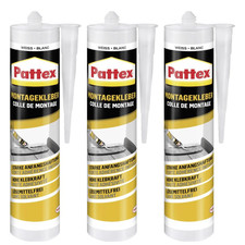 Montagekleber Konstruktionskleber Baukleber 3 x 400g Alleskleber - weiß - Henkel