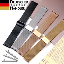 Uhrenarmband Milanaise 12 14 16 18 20 22 24 mm Mesh Edelstahl Universell Uhr
