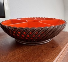 VINTAGE - EMSA Korb / Servierschale Kunststoff in braun - NEUWERTIGE OPTIK!