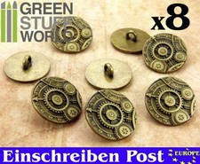 8x Knöpfe Steampunk Stil UHR