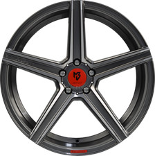 mbDESIGN Felge KV1 DC 9,5x19 Zoll LK 5x112 ET45 ML 75.0 Grau glänzend lackiert