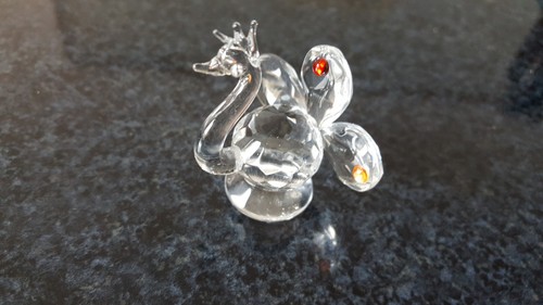 Pfau klein glas tierfigur - klein,