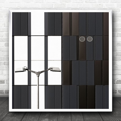 Abstrakte fassade braun lampe - fassade,