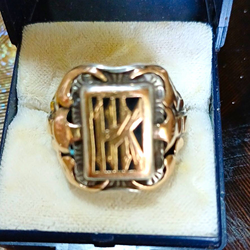 Siegelring 925 silber 333 - 333, gold