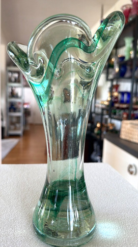 Schwere glas vase - glas,